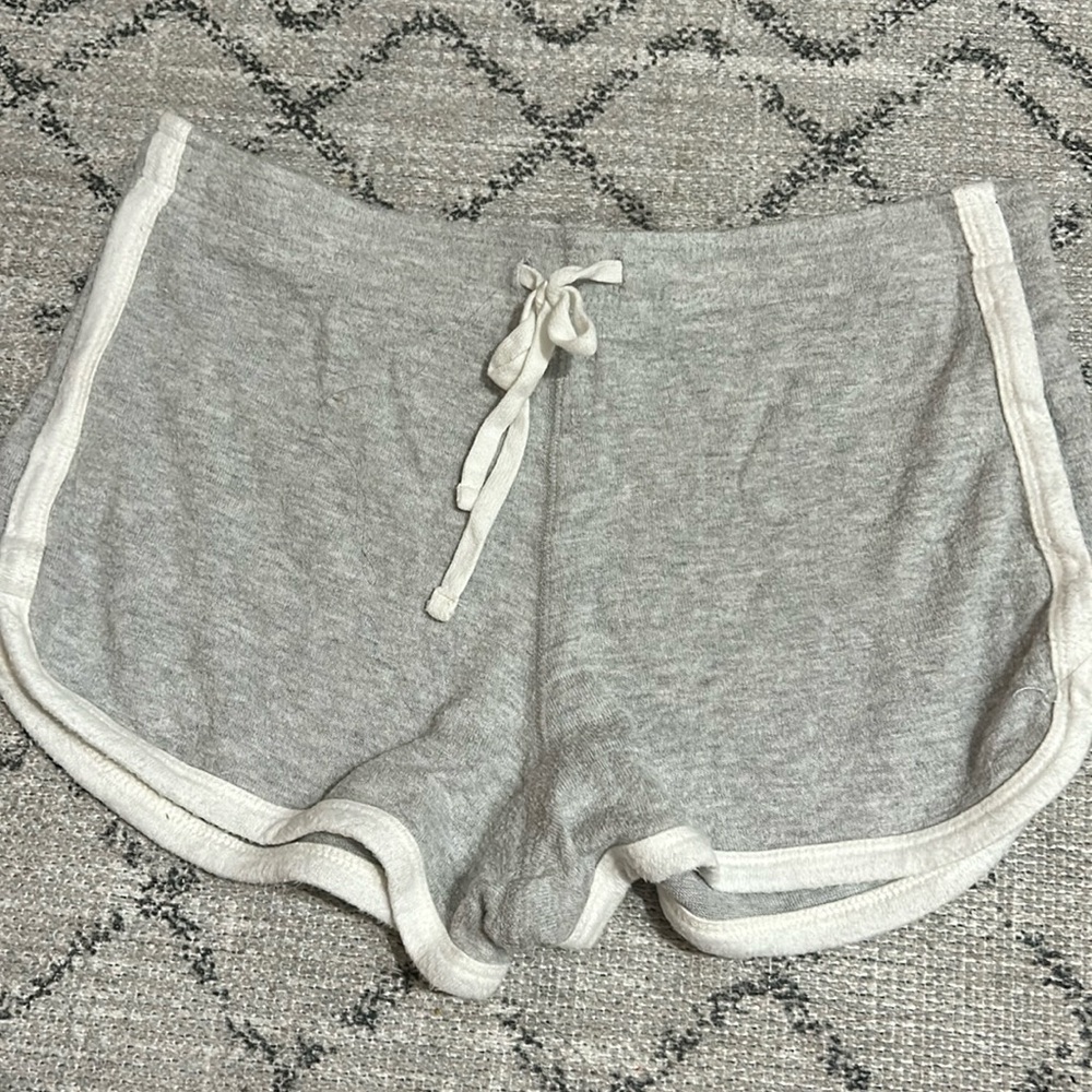 COPY - Aeropostale Soft Grey and White Varstity Sweat Shorts